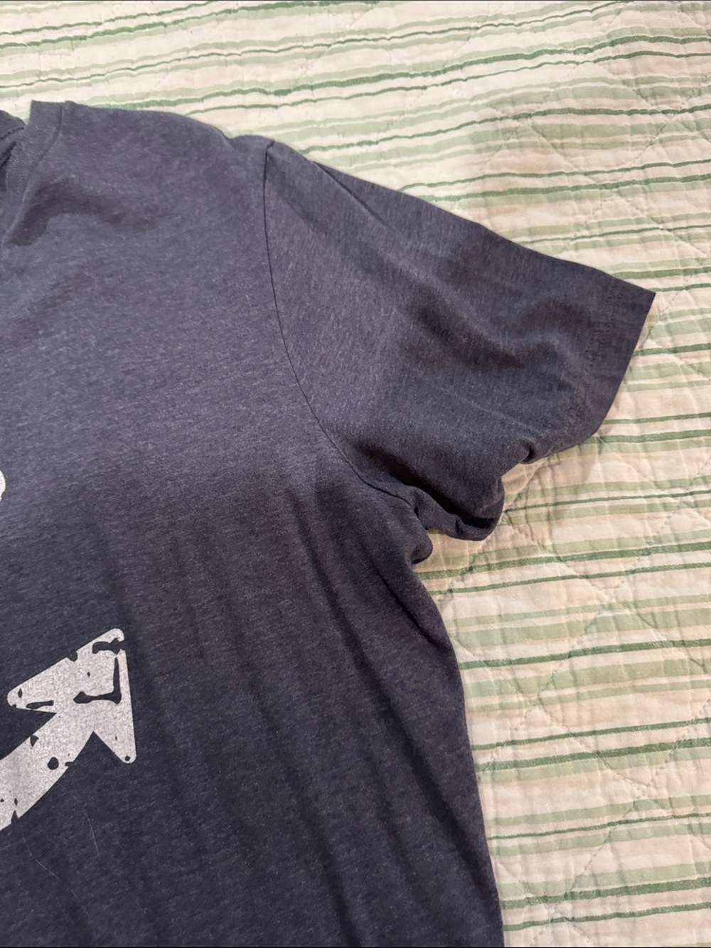 Bella Canvas Navy Short-Sleeve Tee with Distressed White Anchor - Picture 4 of 4